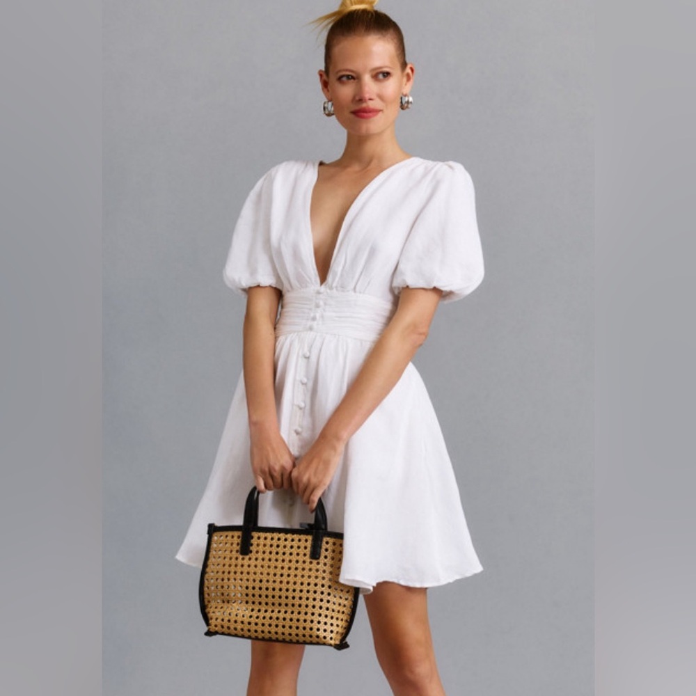 bridal white anthropology dress